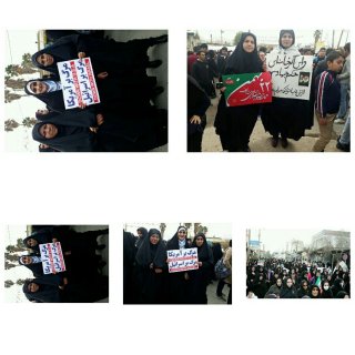 حضورطلاب خواهر مدرسه علمیه خواهران ابدانان در راهپیمایی 22بهمن